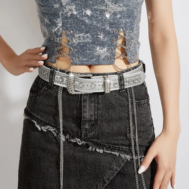 

2024 New Fashion Nail Diamond Versatile Belt