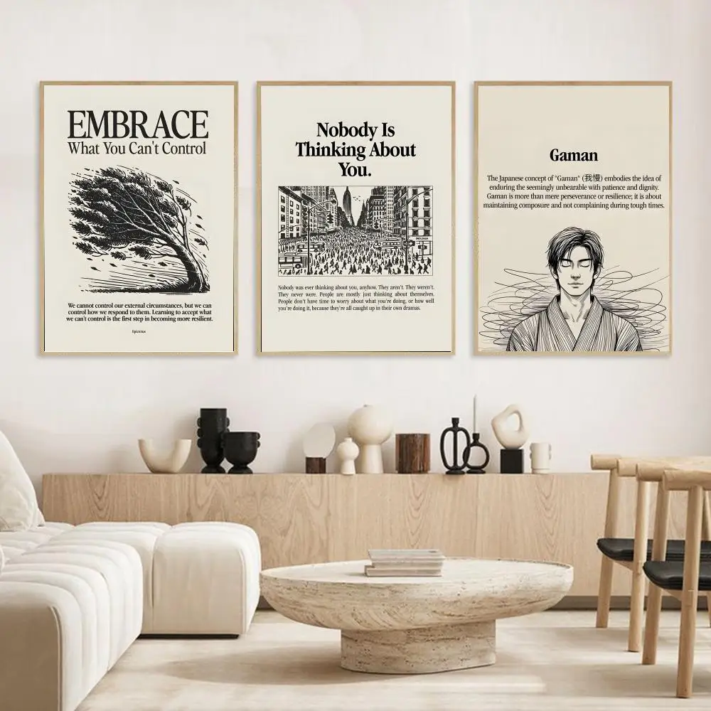 Frameless Home decor Life attitude quotes Poster Holiday Gifts Decoration Designed For Home Restaurant Office Space Wall Art