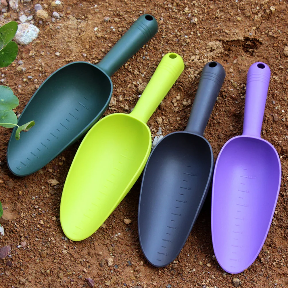 

2 Pcs Garden Shovel Soil Ladel Plastic Scoop Household Digging Tools Small Shovels Purple Trowel for Planting