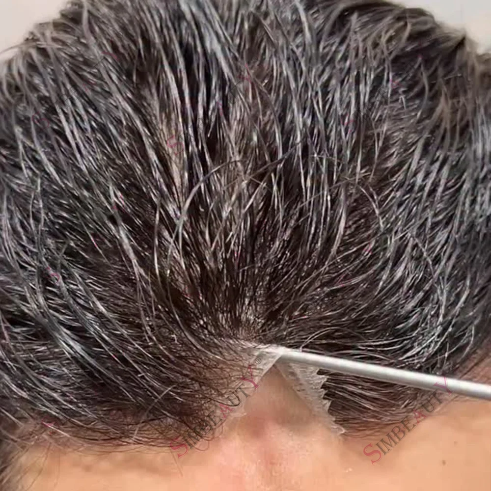 

Super Realistic 0.03mm Ultra Thin Skin Man's Wigs Natural 90%Density Men's Capillary Prosthesis Natural Hairline Soft Human Hair