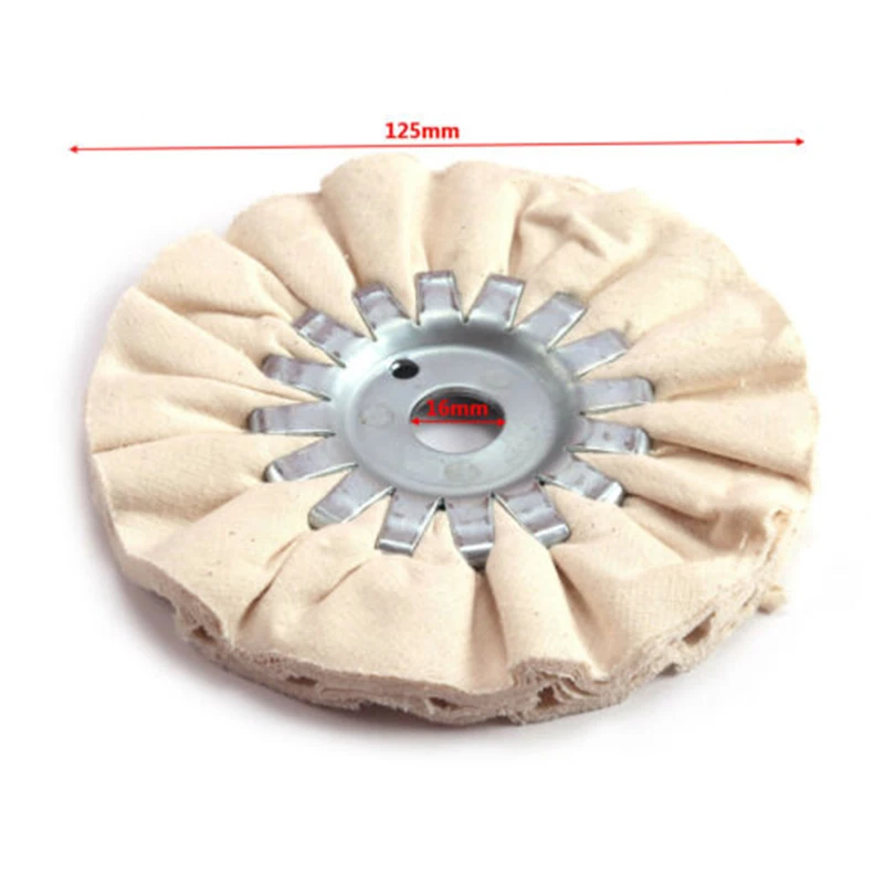 

Hiqalty 5inch Airway Buffing Grinding Wheel White Cotton 125*16mm Metal Polishing Abrasive Wheels For Power-operated Grinders