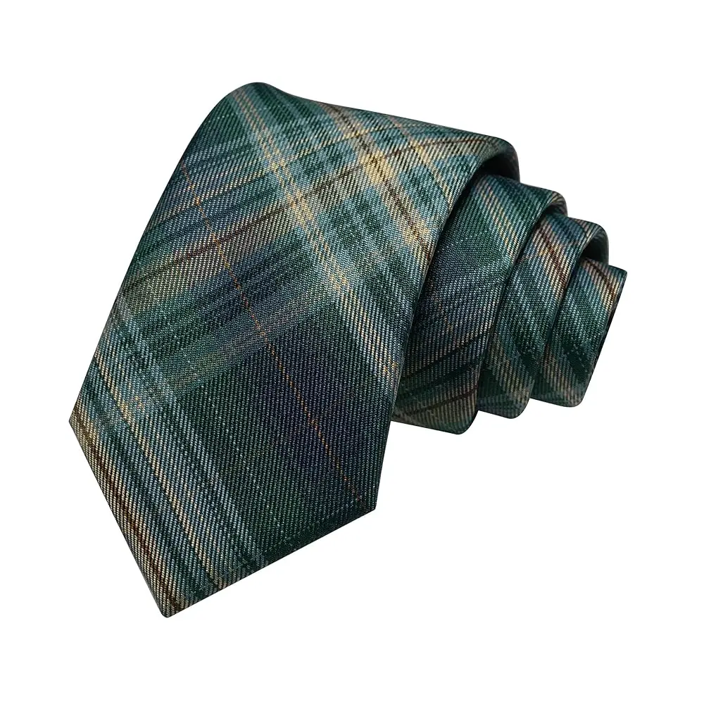3.15 Tie Stripe Plaid Tie Business Wedding Necktie for Men(8cm)