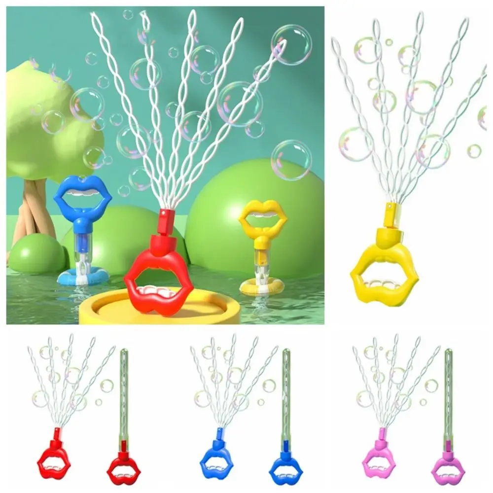 Bubble Maker 40 Hole Bubble Stick 5 Claws Shaped Lip Children's Bubble Wand Fun Soap Blowing Big Bubble Wands Children