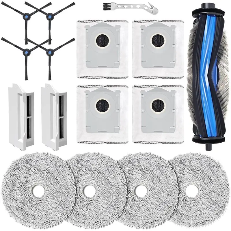 Kit d'accessoires pour aspirateur Ecovacs Deebot Mini : brosse principale, tampons de nettoyage, filtres, sacs à poussière, brosses latérales-【A70Z Fafa】