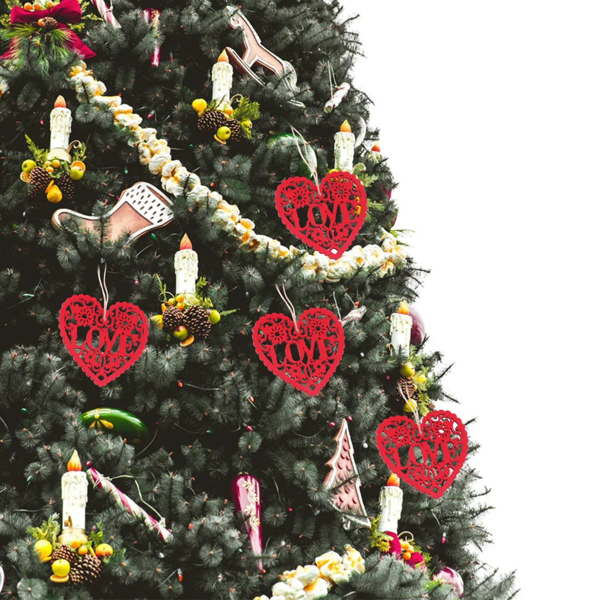 

30Pcs Painted Wooden Heart Ornaments Smooth Finish Approx 8x8x0.3cm Hanging Tags DIY Wedding Valentine Craft Scrapbooking