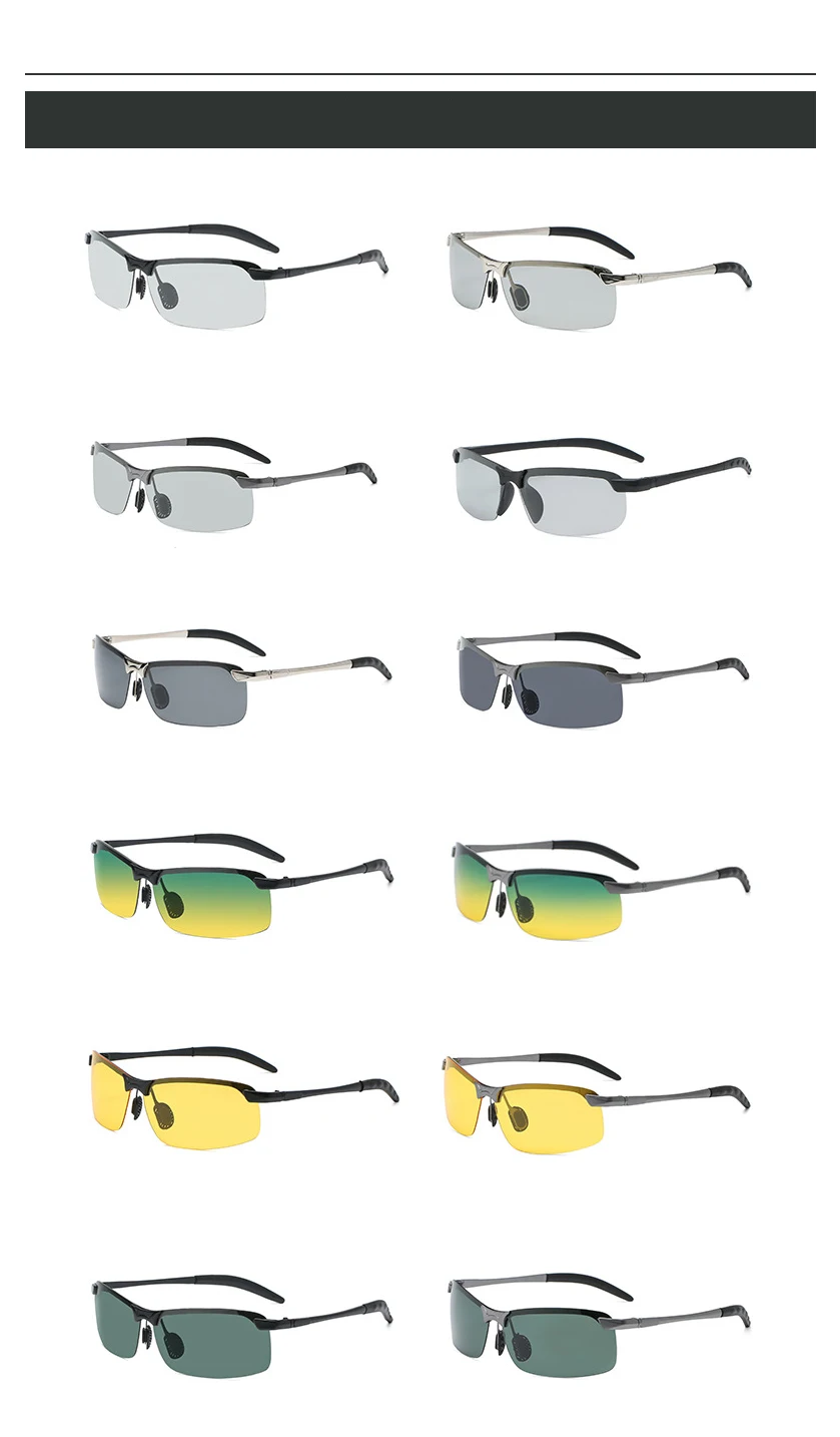 Klassische Herren Polarisierte Sonnenbrille Photochrome Fahren Männlich Ändern Farbverlauf Sonnenbrille Tag Nacht Vision Fahrer Brillen – Detail 13