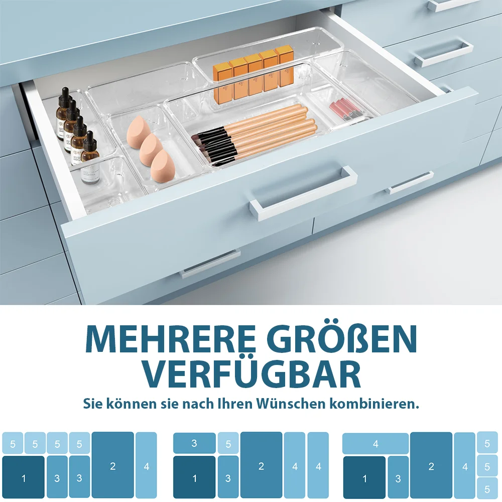 25 stücke Klar Box Lagerung Organizer Schreibtisch Kunststoff Lagerung Box Container Schublade Organizer Tisch Schmuck Box Make-Up Organizer Boxen – Detail 15