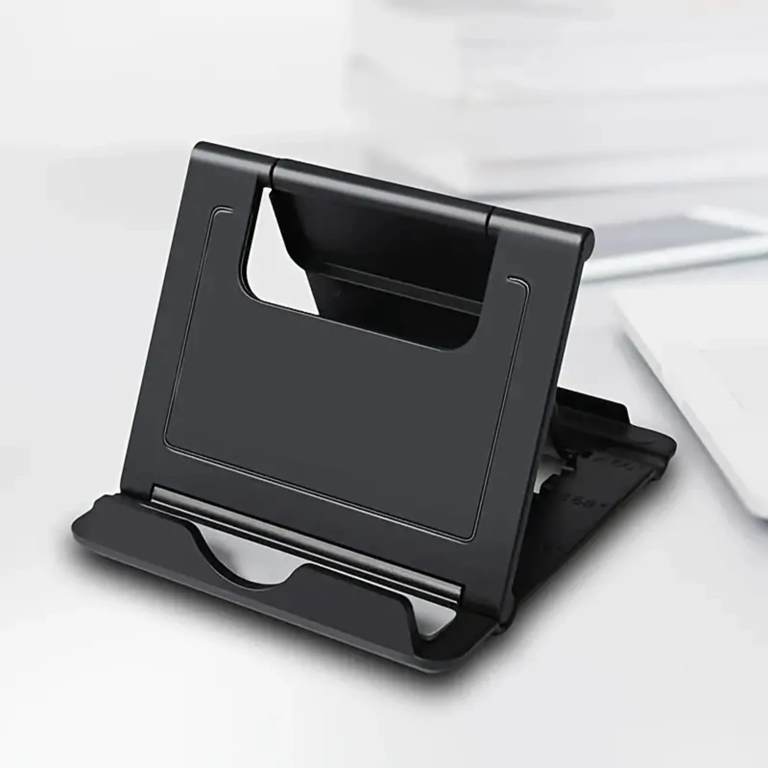 

Adjustable and Foldable Anti-Slip Cell Phone and Tablet Stand Holder for Desk with Multiple Viewing Angles - Portable Mobile Pho