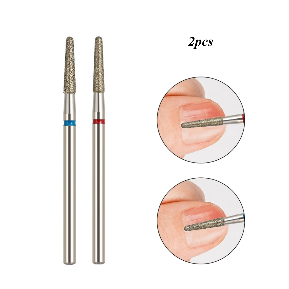 2-teiliges Set Bohrer Nägel Entfernung abgestorbener Haut Überschüssiges Klebewerkzeug Nail Art Polierwerkzeug