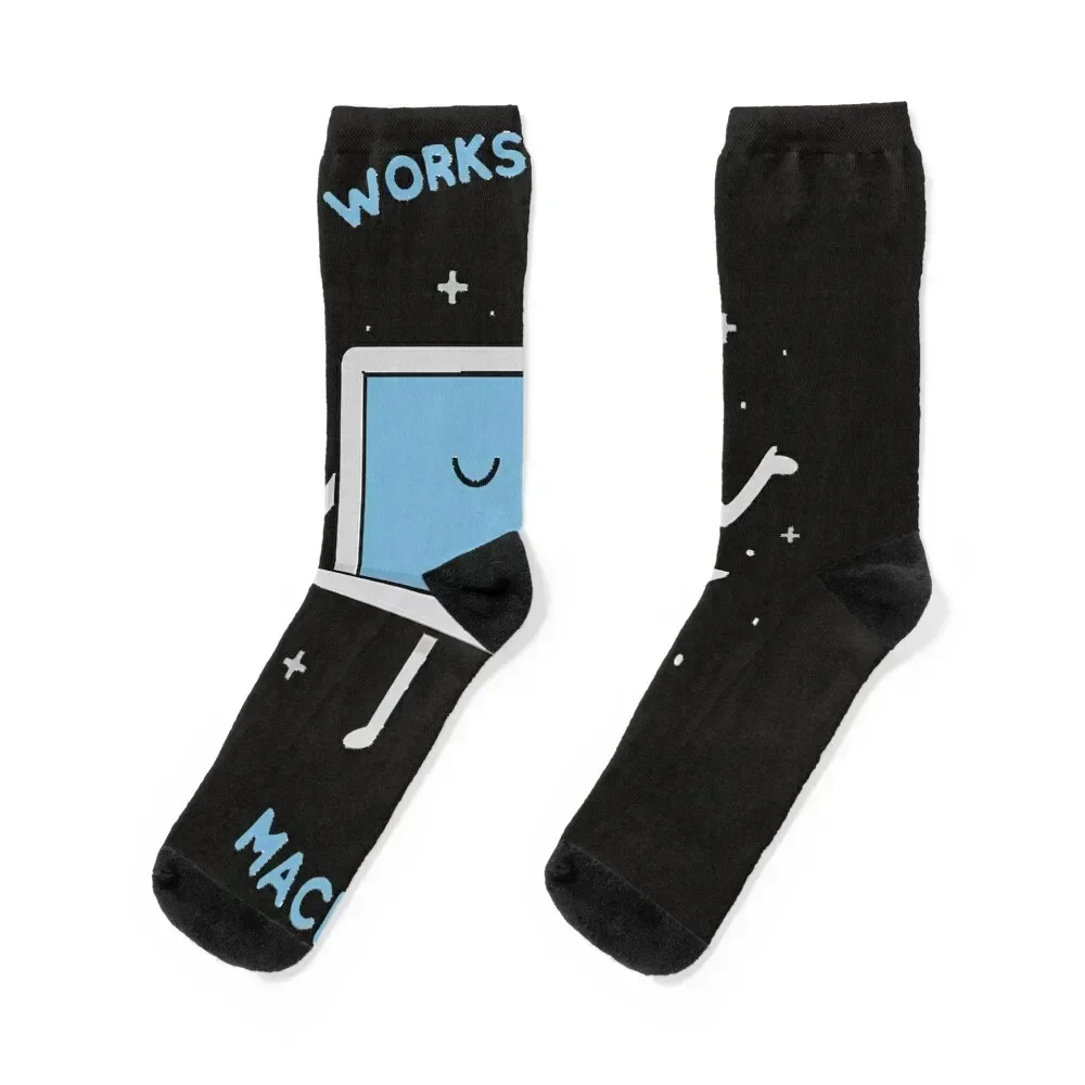 Works on my Machine Programming Socks snow floral basketball Girl'S Socks Men's