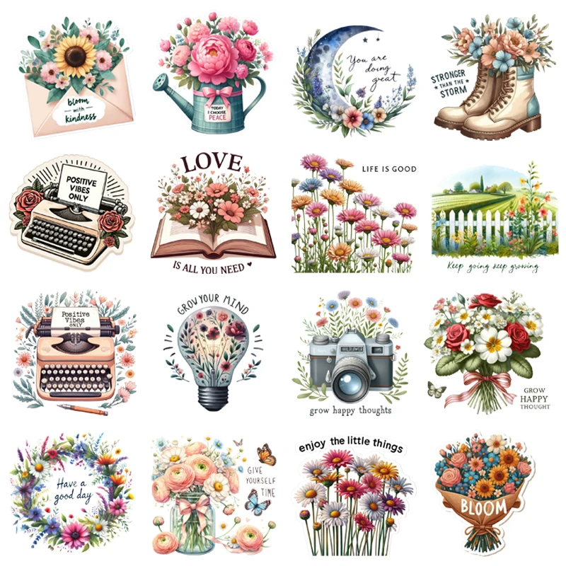 Cartoon plant flowers camera Stickers Heat Transfer PVC Patch Heat-sensitive patches Ironing stickers on Clothes DIY Appliques
