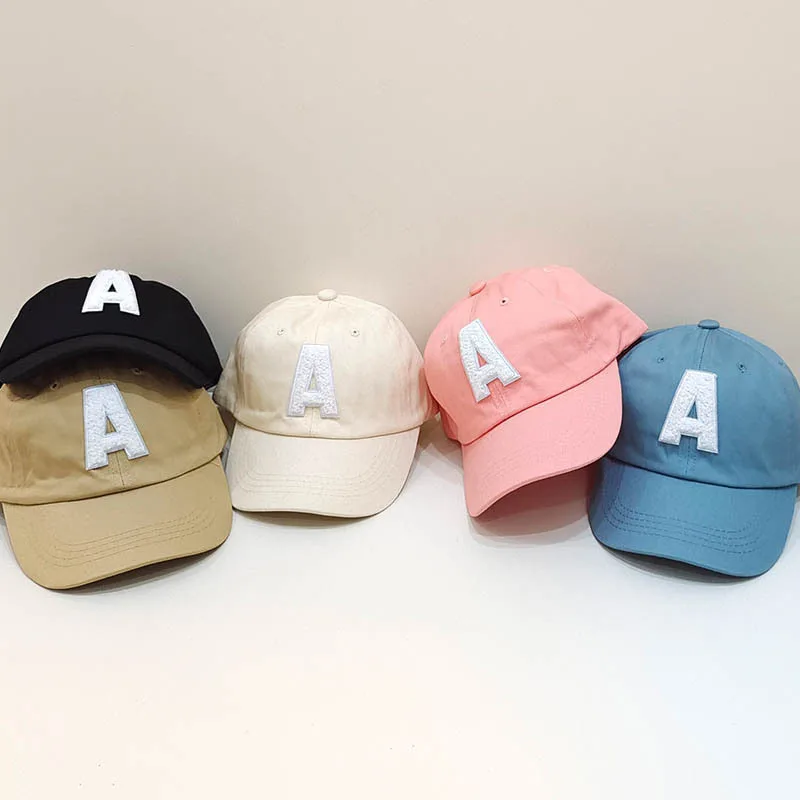 Fashion Children Baseball Cap Letter A Embroidery Adjustable Baby