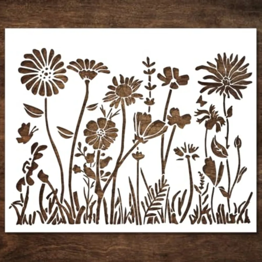 

Large Stencil for Patg 15x12 ches - Stencils for Crafts Reusable for Canvas, Fences, Fabric, Furniture - DIY Wall Stencils for