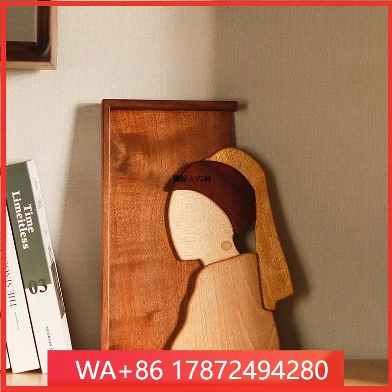 Walnut Solid Wood, Living Room Decorative Painting, Hanging Painting High-end Sense, Study Bedroom, Creative Wood Collage