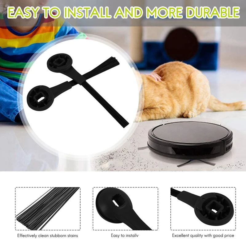 Paquete de 6 cepillos laterales compatibles con Shark Iq Robot R101Ae,Rv1001Ae,Rv1000, accesorios para Robot de barrido