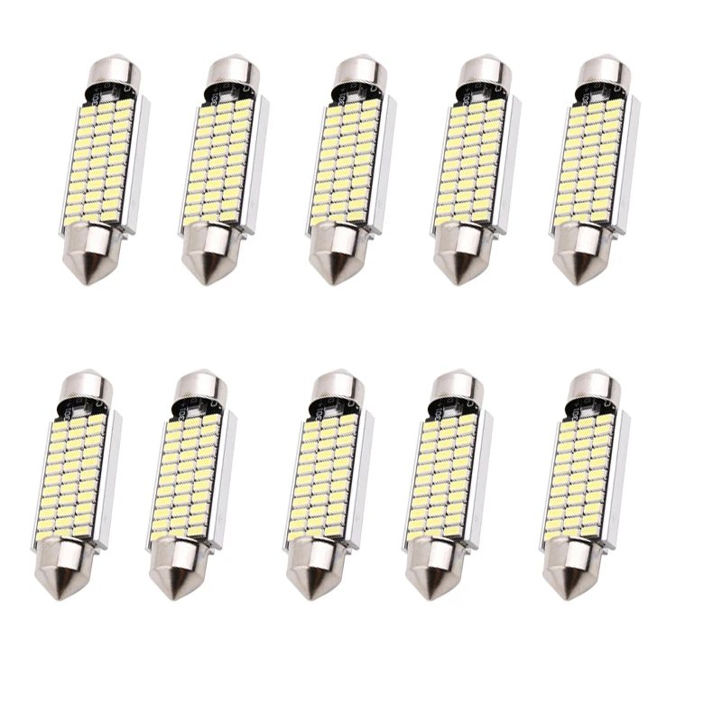 10PCs C5W Led C10W Festoon Light Interior Light 31mm 36mm 39mm 41mm Car LED 4014 SMD 24/30/36/39Leds Doom Lamp Reading Light 12V