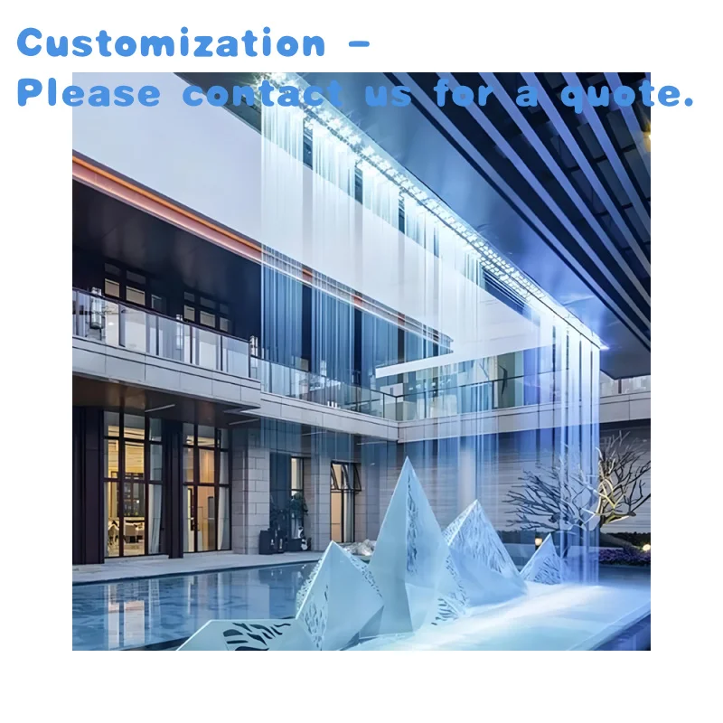 custom.Artificial Waterfalls Hotel Shopping Mall LED Control Light Curtain Wall