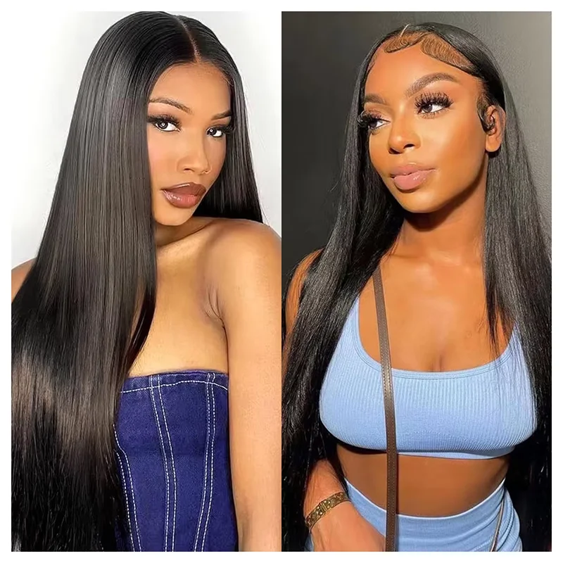 

200 Density Natural Color Human Hair 13X413X6HD Lace Frontal Wigs Human Hair Straight HD Transparent Lace Frontal Wigs For Women