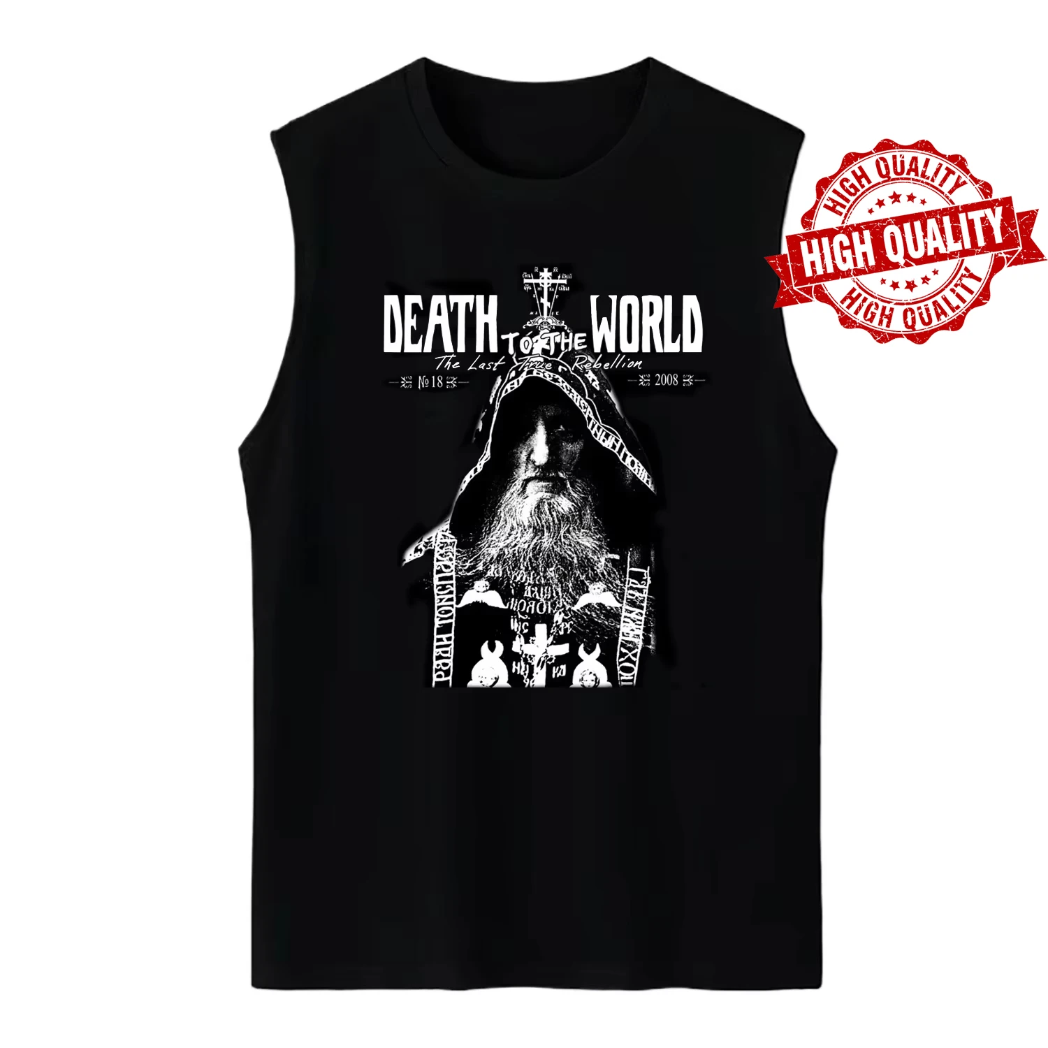Death To The World | Russian Orthodox Monk Orthodoxy Tanktop 100% Cotton O-Neck Casual Vests Mens Sleeveless T-Shirt Streetwear