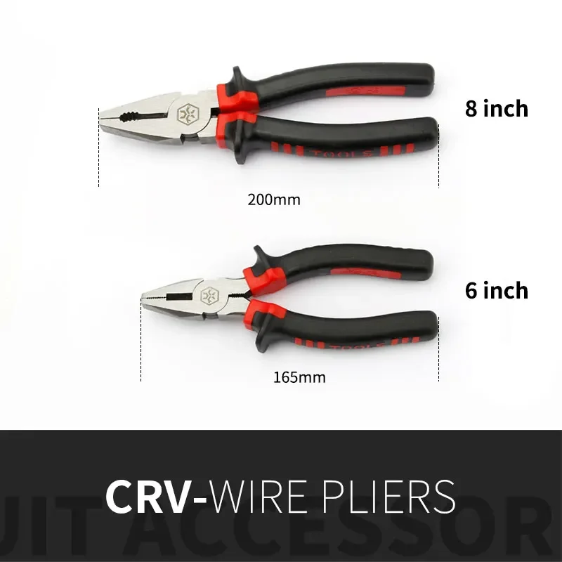 Industrial Grade Crv Wire Cutter Wire Plier 1Pcs Hardware Tools Hand Pliers Tiger Pliers 6/8 Inch