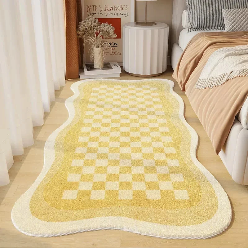 

Carpet Forliving Room Cute Plaid Printed Large Area Modern Minimalism Bedroom Plush Rug Home Decoration Soft Fluffy Mat 방 카펫
