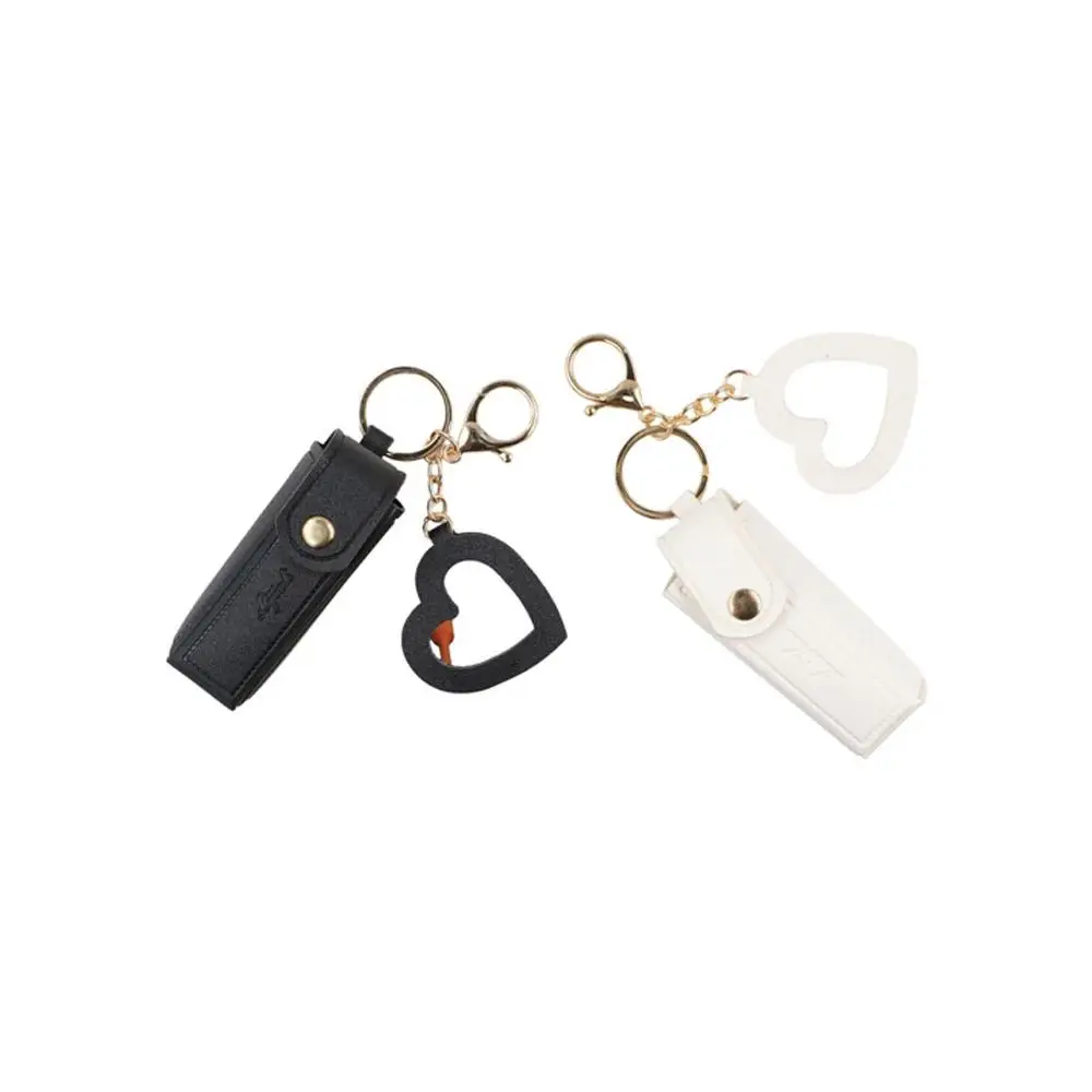 

Travel Keychain Lipstick Bag Portable PU Leather Lip Gloss Bag Fashion Multifunctional Makeup Lipstick Holder Girls