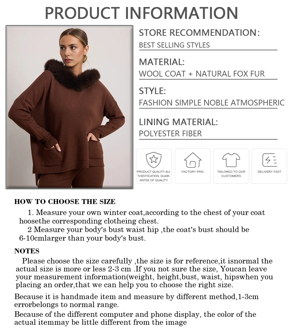 캐시미어 스웨터 폭스 퍼 트림 후드 니트 스웨터 여성용 리얼 퍼 풀오버 고품질 천연 퍼 칼라 캐주얼 후디