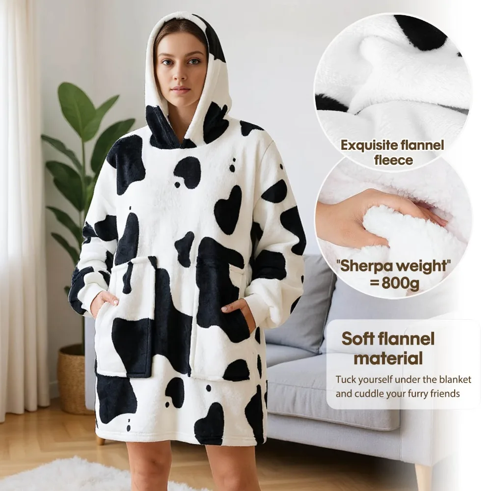 2 Pack Blankets Hoodies, Blankets for Bed, Throw Blankets for Sofa, Oversized Hoodie Blankets, Wearable Blanket Hoodie Womens Fall Clothes Plus Size
