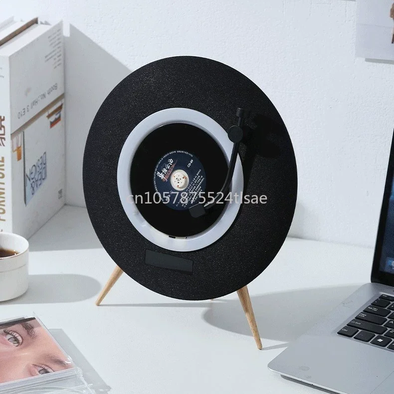 Bidirectional Bluetooth5.3 Speaker UFO Style CD Player Home Living Room Stereo Recording Lyrics Speaker Hi-fi Smart Speaker
