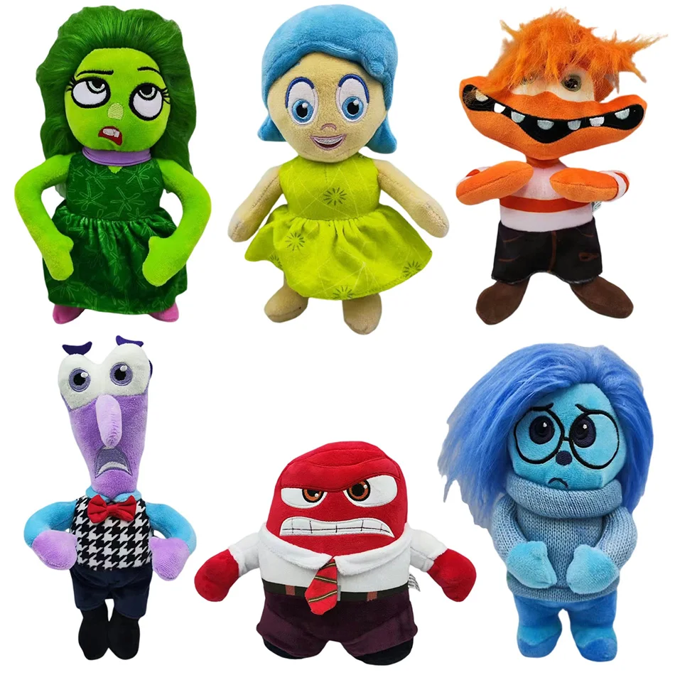 21-26cm Anime Inside Out 2 Plush doll toys Cartoon characters Bing Bong Joy Sadness Anger Disgust Fear children birthday Gifts