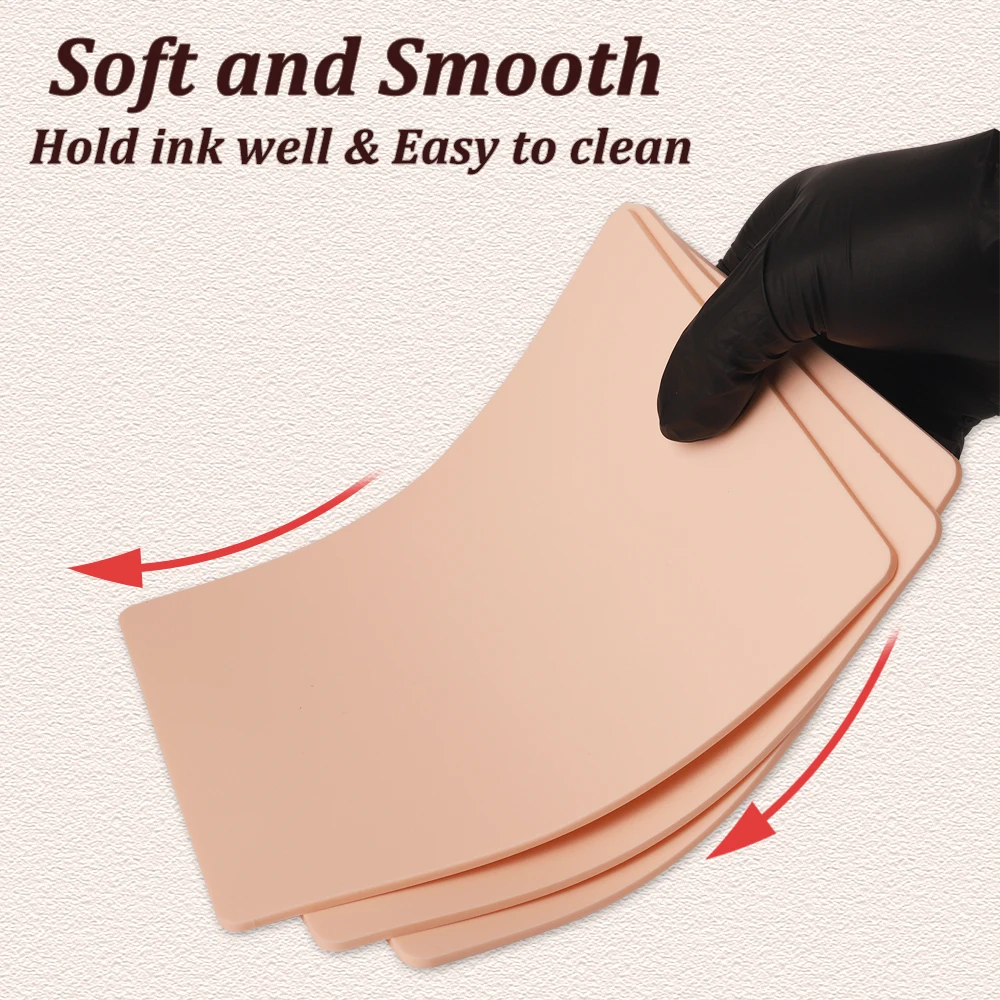 15/10/8/5/1 قطعة الوشم ممارسة الجلد 3 مللي متر سيليكون الجلد وهمية على الوجهين ل تجميل دائم التدريب توريد الوشم التبعي