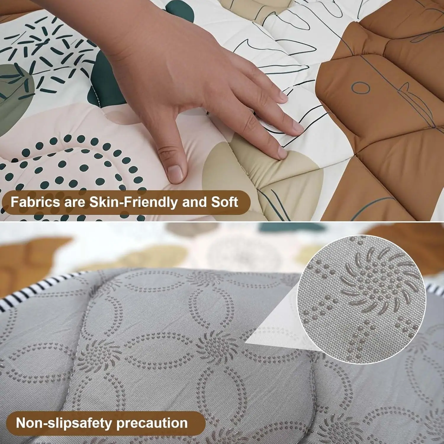 سجادة لعب للأطفال، سجادة صحوة أكثر سمكًا، سجادة قابلة للطي وقابلة للغسل، مناسبة للاستخدام الداخلي والخارجي #2