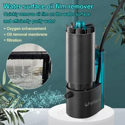 3w Fish Tank Electric Oil Removal Film Water Surface Mini Oil Film Processor Aquarium Oxygenation Silent Circulation Filter 220v