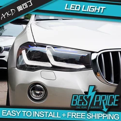 AKD luci auto per BMW X3 F25 LED proiettore faro lente 2010-2016 X4 F26 lampada frontale DRL segnale accessori automobilistici