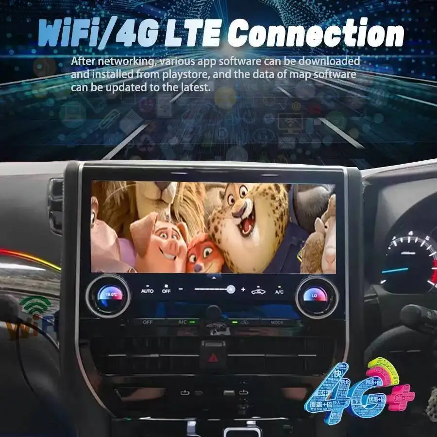 Navigation For Toyota Alphard Vellfire 30 Series A30 2015-2022 Upgraded Alphard 40 Series A40 GPS Carplay 15.7inch Android Car