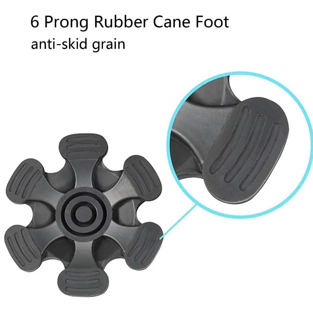 Portable 6 Support Cane Tips Universal Replacement Rubber Foot Heavy Duty 3/4 Inch Walking Cane Tips
