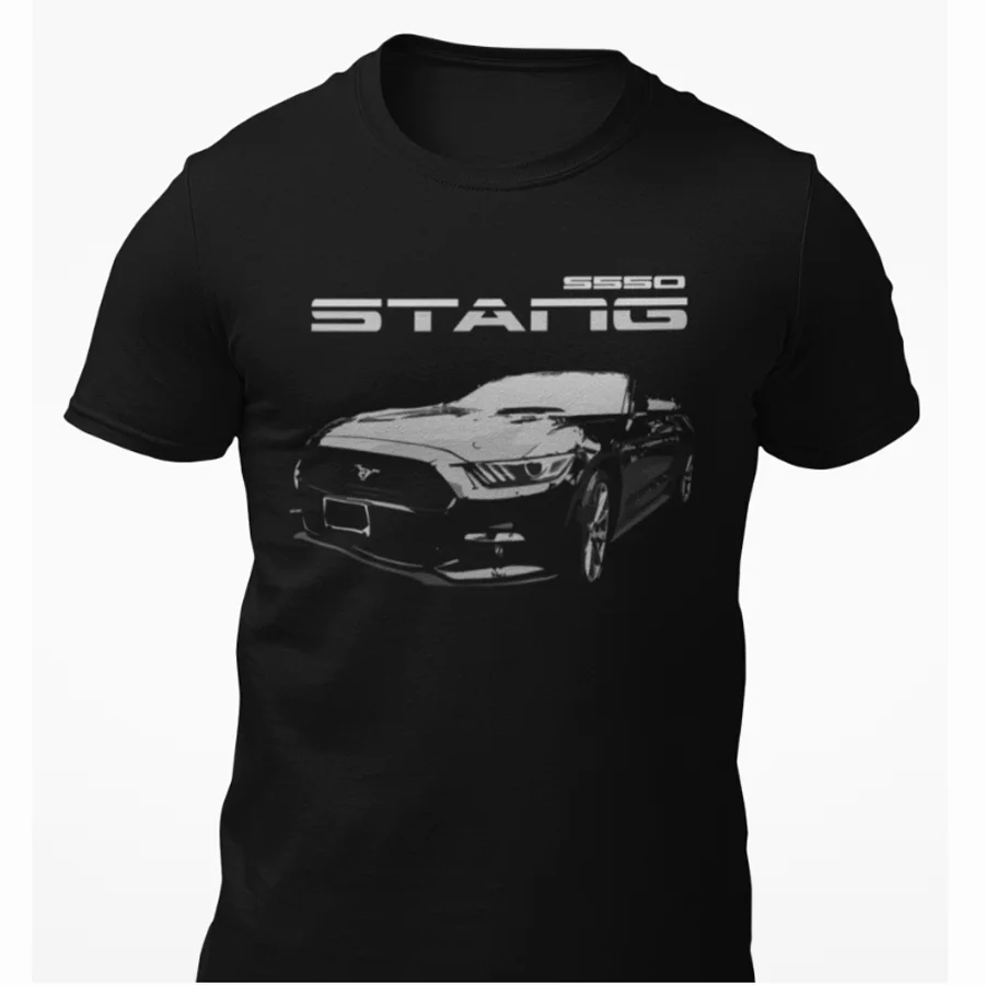 

S550 Mustang T-Shirt Short Sleeve Casual 100% Cotton O-Neck Summer Mens T-shirt Size S-3XL