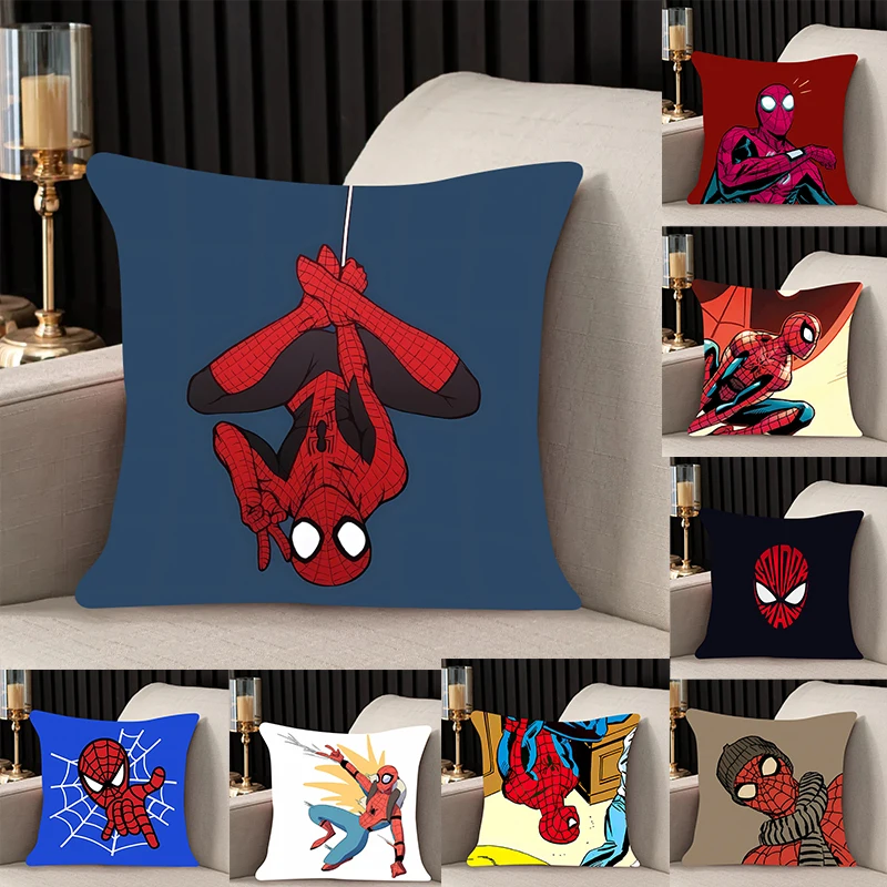 

home decor Pillow Cover Spider-Man iving room bedroomo office car 45x45 Dakimakura Throw Pillows Square Pillowcase Home Decor