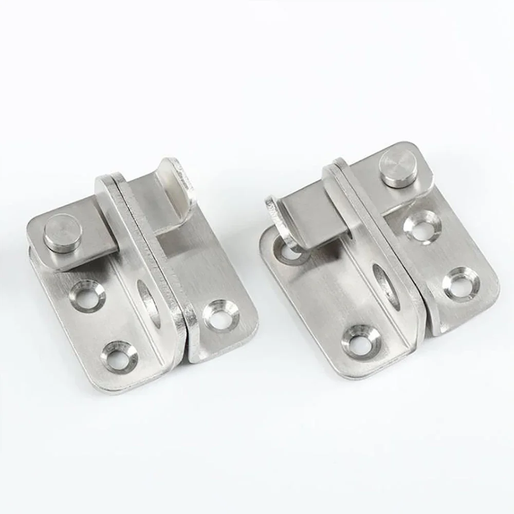 1Pc Thick Stainless Steel Door Buckle Cabinet door Hanging buckle Bolt safety bolt Sliding Hasp Pet cage  lock  latch