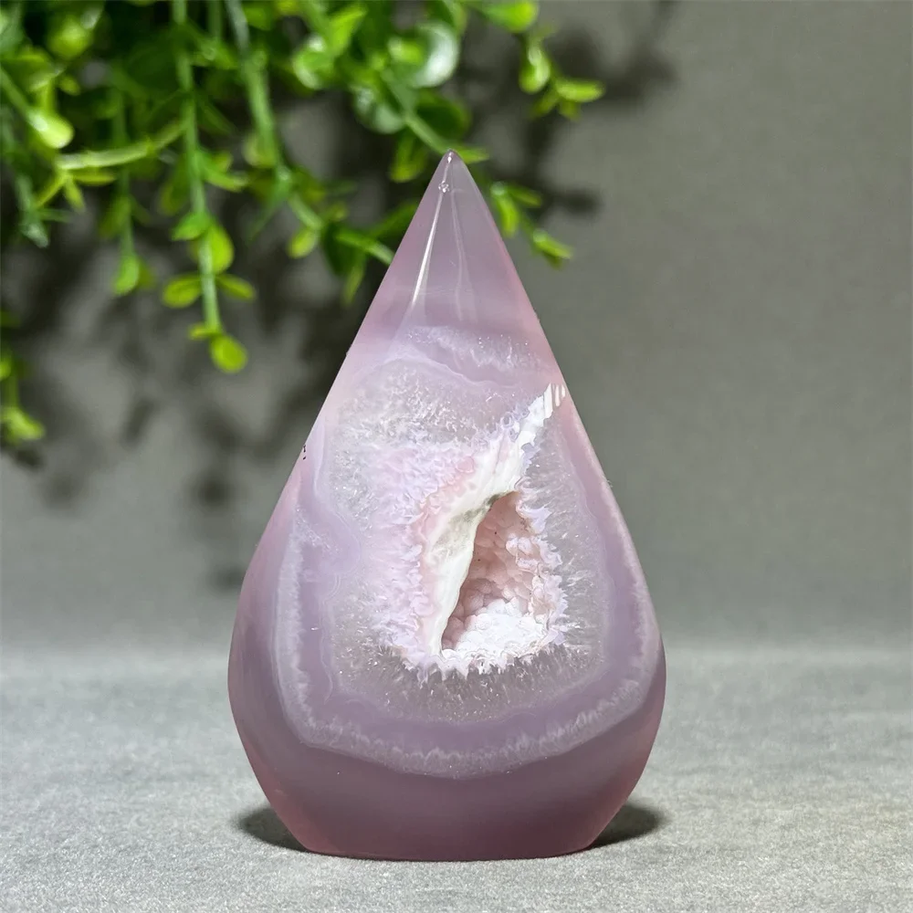 Natural High-Quality Pink Agate Crystal Cave Free-Form Crystal Ornaments Home Aura Spiritual Meditation Witchcraft Healing