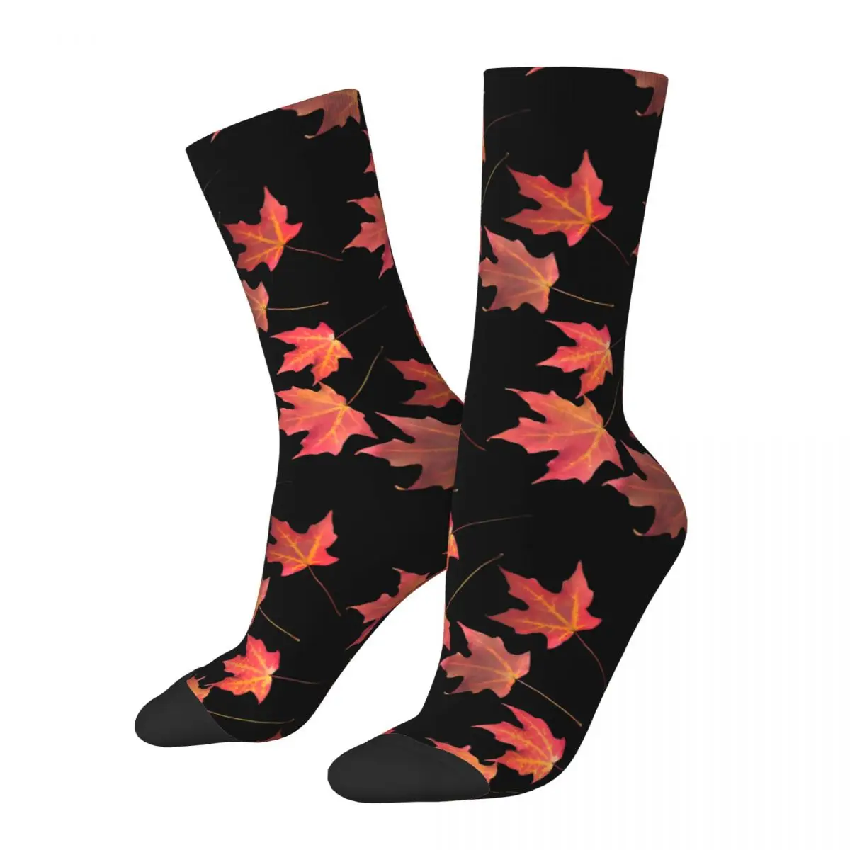 Medias de Hojas de arce, calcetines góticos gráficos de otoño, calcetines antideslizantes de otoño, calcetines suaves Unisex para hombres al aire libre