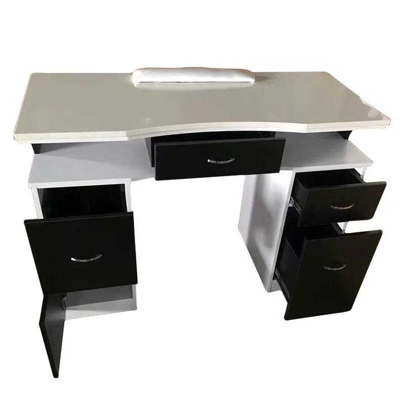 Solid Wood Manicure Table Single Nail Table With Vacuum Cleaner Color Can Be Customized Nail Salon Nail Desk Salon Furniture