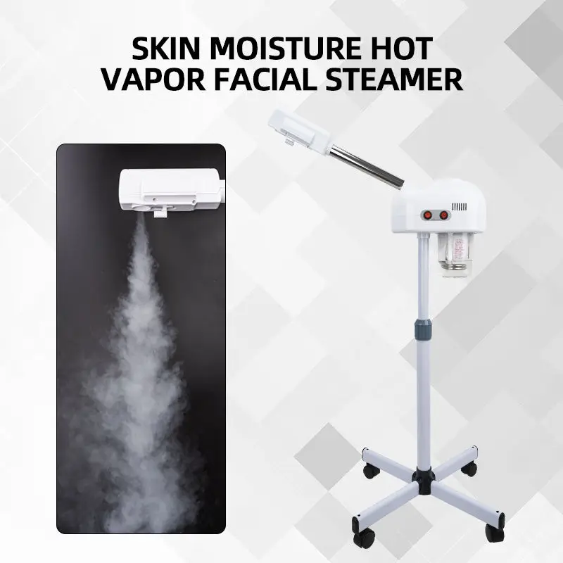 Professional Face Steamer Nano-Ion Ozone Hot Mist Hot Mist with LCD Screen Adjustable Height for Salon Home Spa Aging Reduction