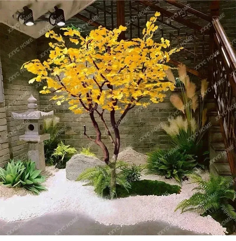 XX Simulation ginkgo tree fake tree window autumn decoration landscaping indoor and outdoor