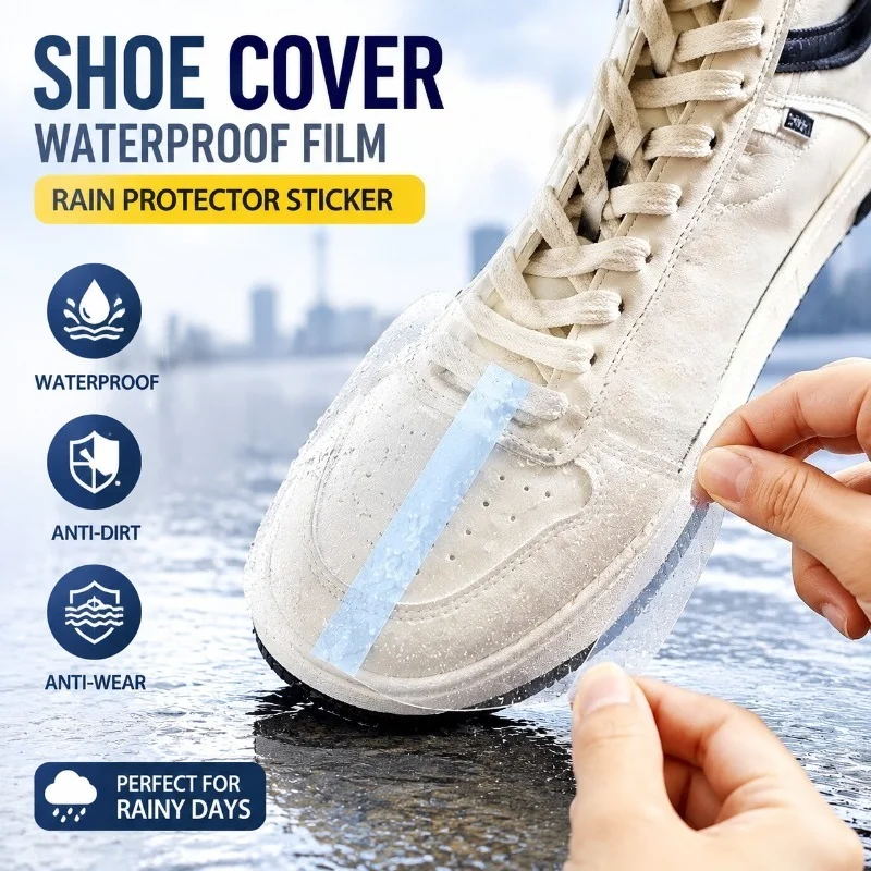 Transparent Shoe Toe Waterproof Film Invisible Anti-dirt Rain Sticker Anti-wear Protective Patch No Residue Adhesive Guard Keep