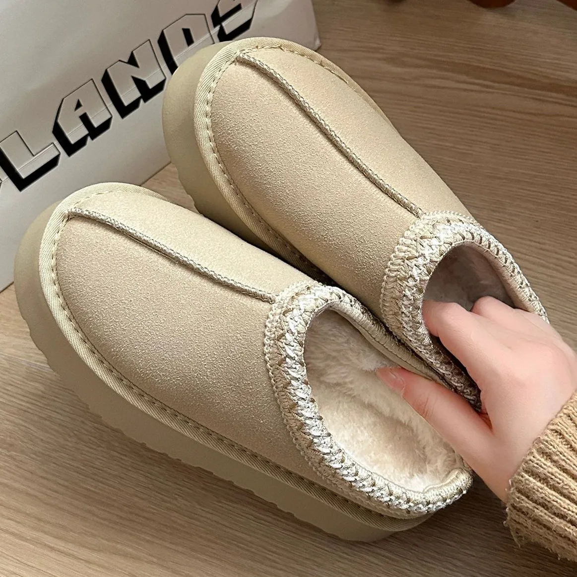 Designer Winter Warm Shoes Women Fur Tasman Snow Boots Tazz Classic Ultra Mini Luxury Brand Lady High Heels Platform Slippers