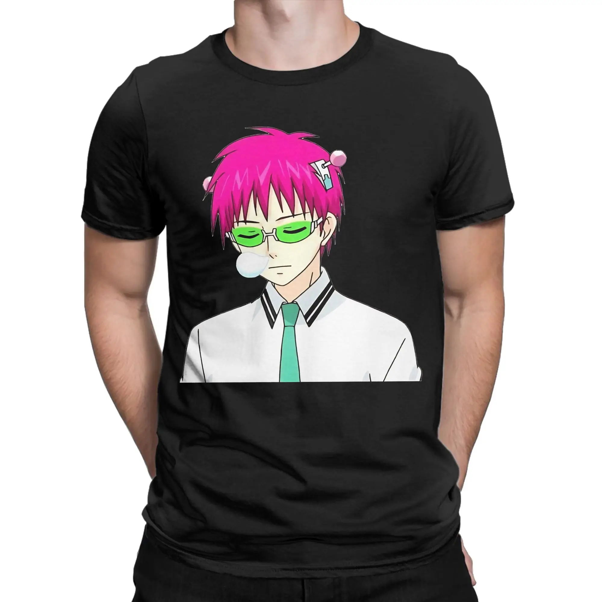 Sleep Classic Saiki Kusuo Funny 100% Cotton T-Shirt Tops Tees For Men