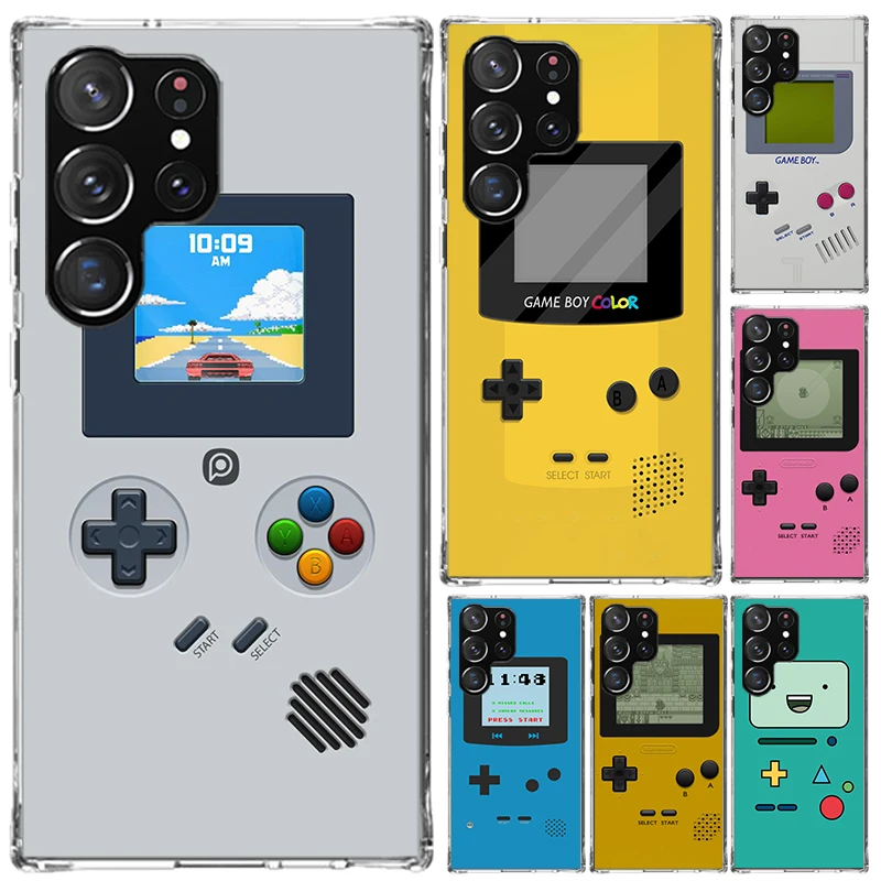 Gameboy Boy Game Phone Case for Samsung Galaxy S24 S23 S22 S21 Ultra S20 FE S10 Plus S10E S9 S8 + S7 Edge Soft Print Shell