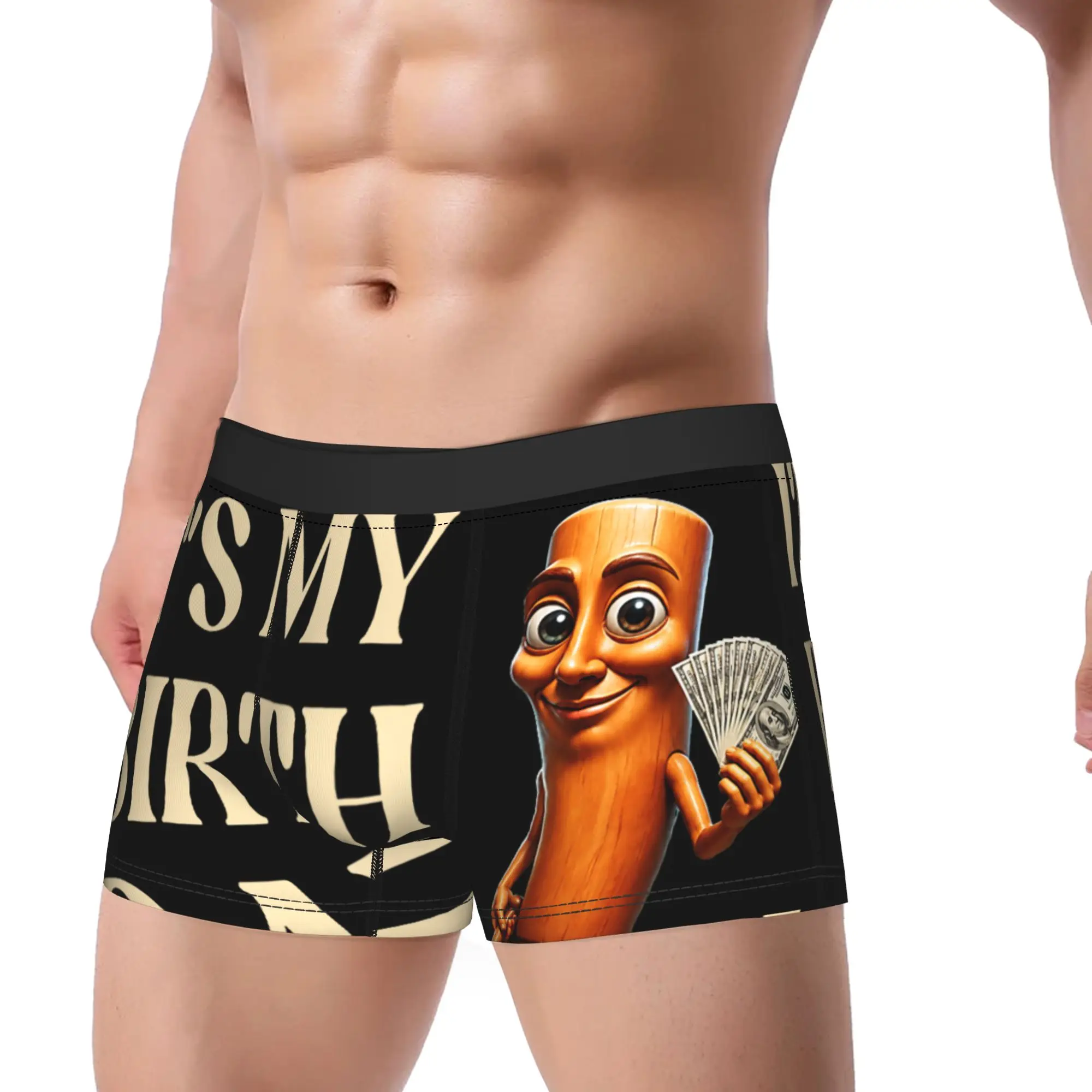 It's My Birthday Tung Tung Tung Sahur Underwear  Male Boxer Brief Classic Boxershorts High Quality Custom Large Size Underpants