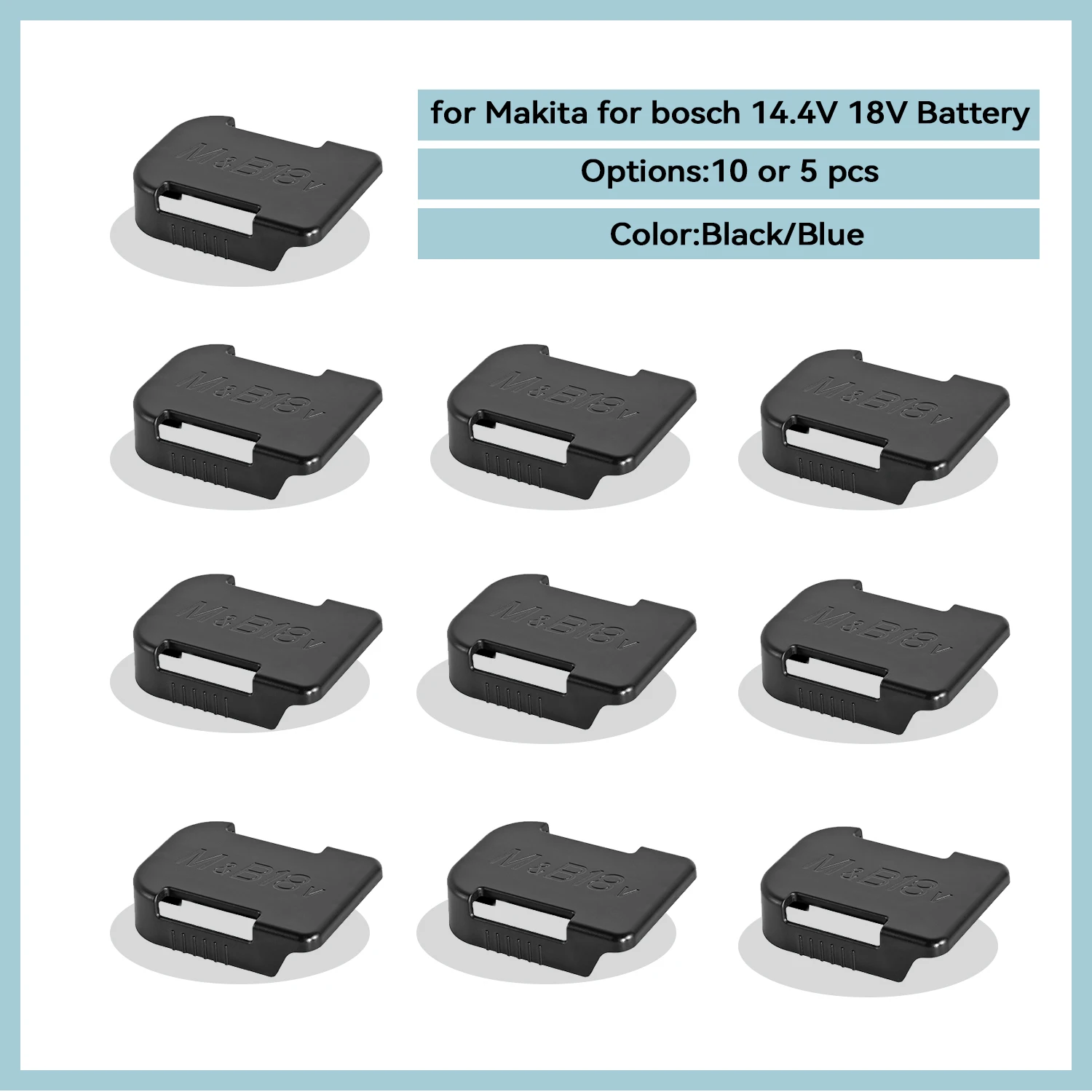Estojo do Suporte da Cremalheira do Armazenamento da Bateria Dispositivos de Fixação Ferramentas Elétricas Makita Bosch 14.4v 18v 10 Pcs Pcs